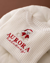 Load image into Gallery viewer, Personalised Knitted Christmas Jumper - Believes Teddy
