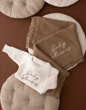 Load image into Gallery viewer, Personalised Classic Knitted Blanket-  Brown

