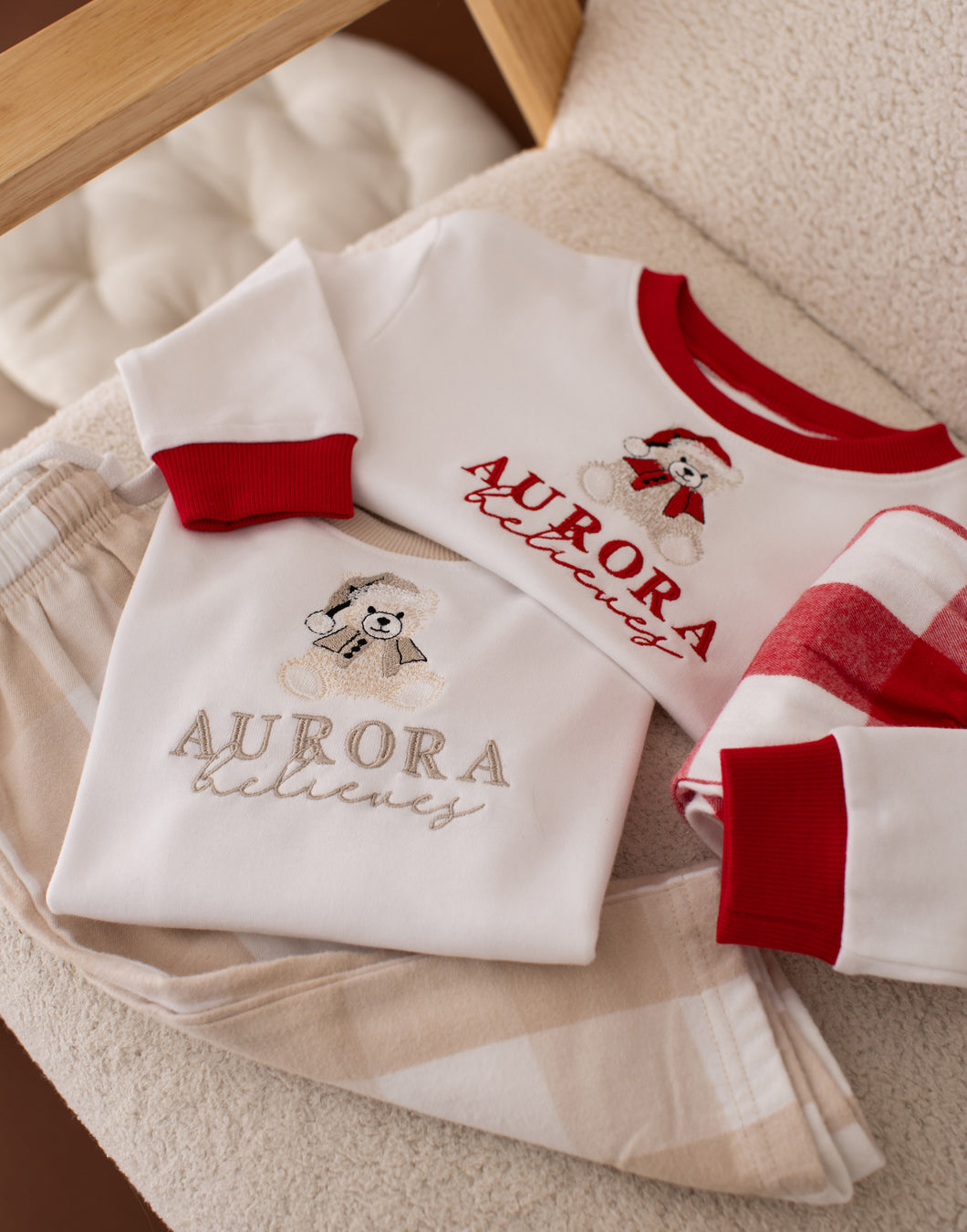Personalised Believes Christmas Pyjamas - Christmas Teddy