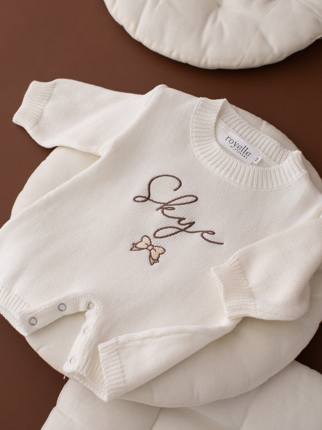 Personalised Baby Knitted Romper