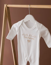 Load image into Gallery viewer, Personalised Hello World Baby Grow - Heart
