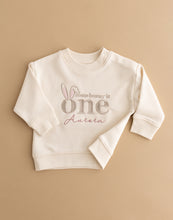 Load image into Gallery viewer, Personalised Some Bunny Birthday Sweatshirt - Natural
