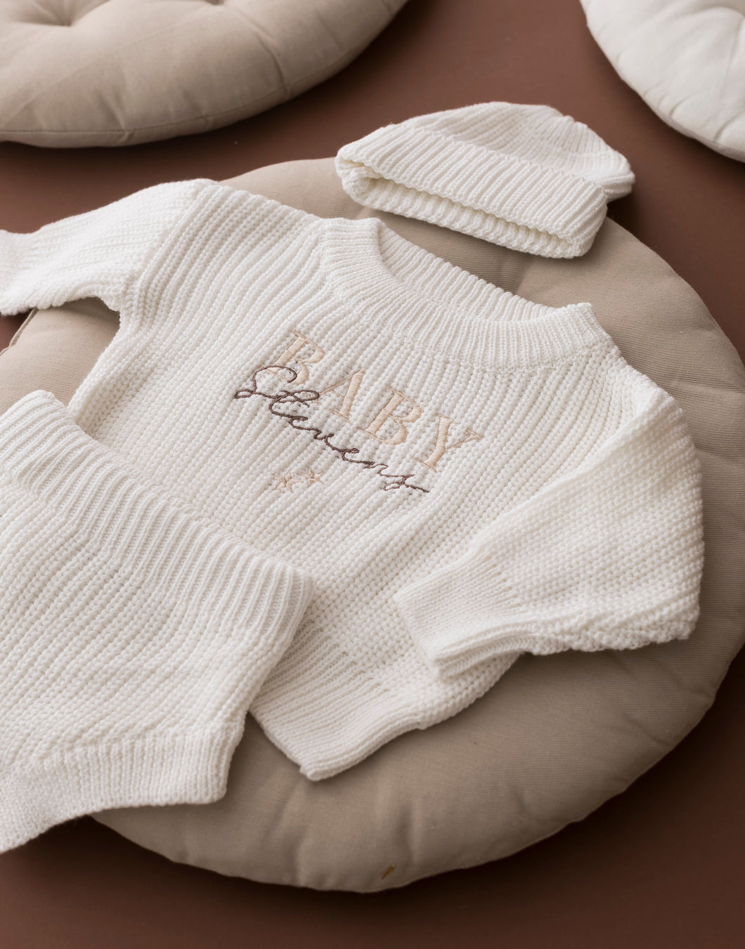 Personalised Baby Surname Baby Knitted Set