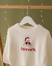 Load image into Gallery viewer, Personalised Knitted Christmas Jumper -Teddy
