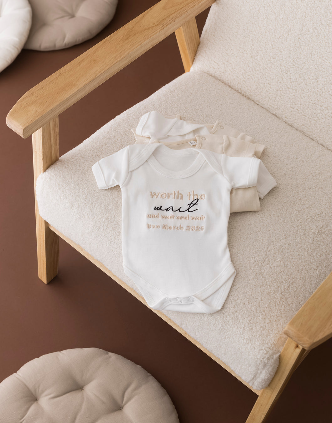 Personalised Worth the Wait Baby Announcement Vest