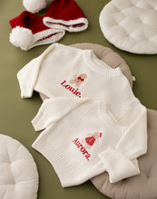 Load image into Gallery viewer, Personalised Knitted Christmas Jumper - Boy Gingerbread
