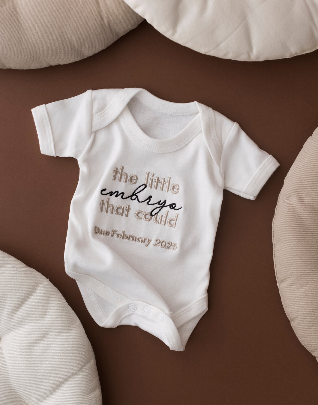 Personalised The Little Embryo That Could Baby Announcement Vest