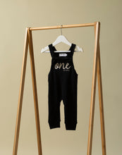 Load image into Gallery viewer, Personalised Birthday Overalls - Black
