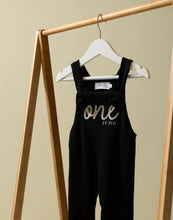 Load image into Gallery viewer, Personalised Birthday Overalls - Black
