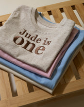 Load image into Gallery viewer, Personalised Embroidered Name is Age Birthday T-shirt
