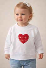 Load image into Gallery viewer, Personalised Embroidered Our Little Valentine Sweatshirt
