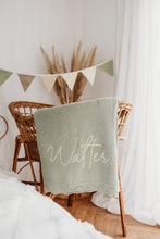 Load image into Gallery viewer, Personalised Classic Knitted Blanket-  Signature Font
