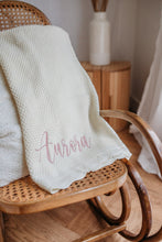 Load image into Gallery viewer, Personalised Classic Knitted Blanket-  Joined Font
