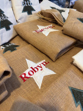 Load image into Gallery viewer, Embroidered Jute Christmas Sack

