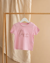 Load image into Gallery viewer, Personalised Embroidered Two Cute T-shirt
