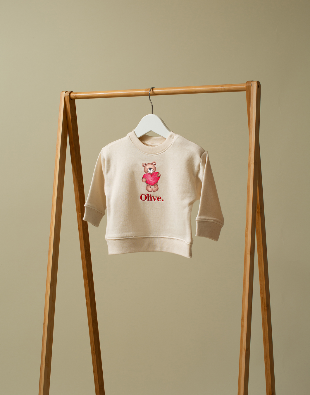 Embroidered Valentine Bear Sweatshirt