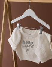 Load image into Gallery viewer, Hello World Baby Knitted Set -Stars
