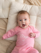 Load image into Gallery viewer, Personalised Hello World Baby Grow - Hearts
