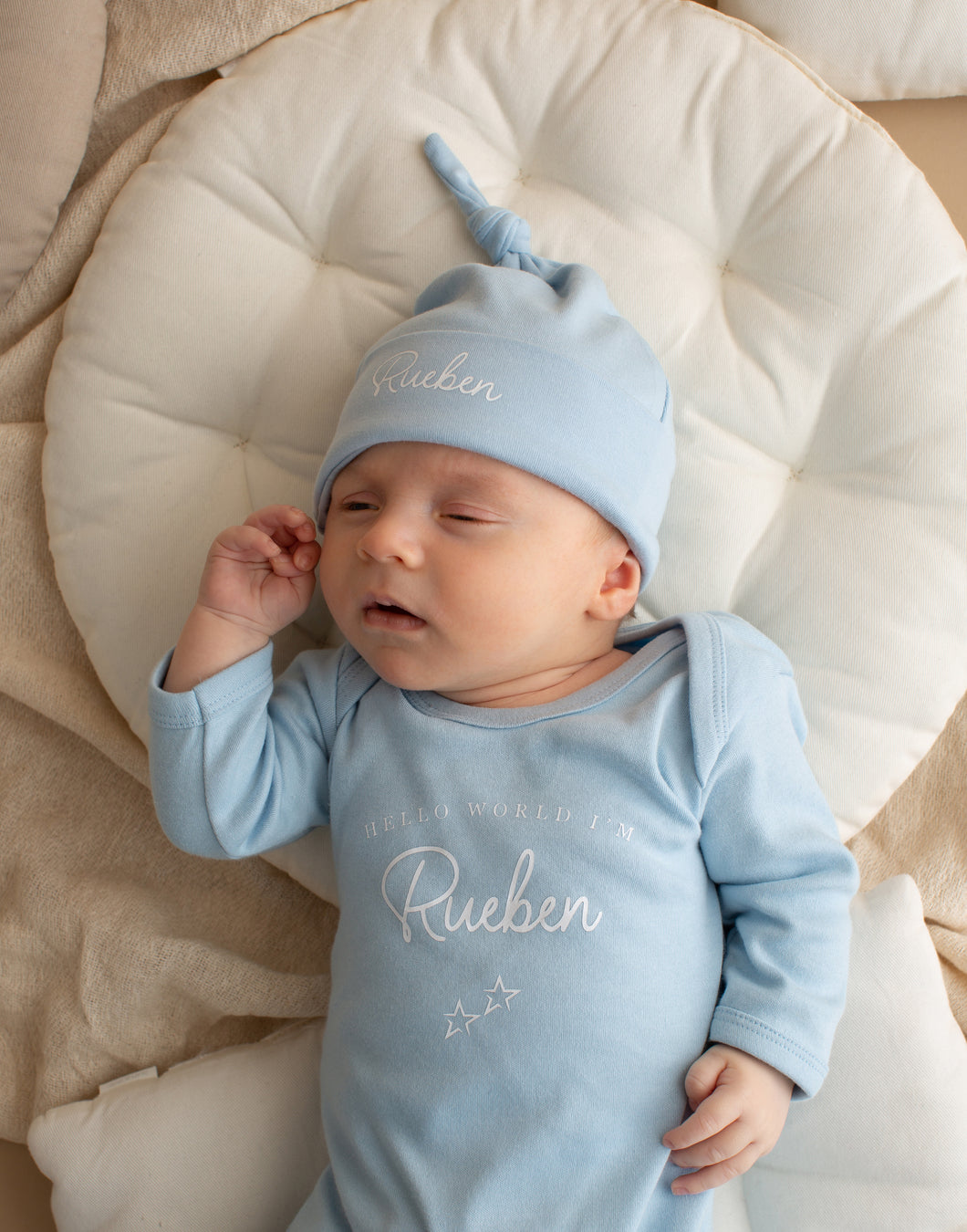 Personalised Hello World Baby Grow - Stars