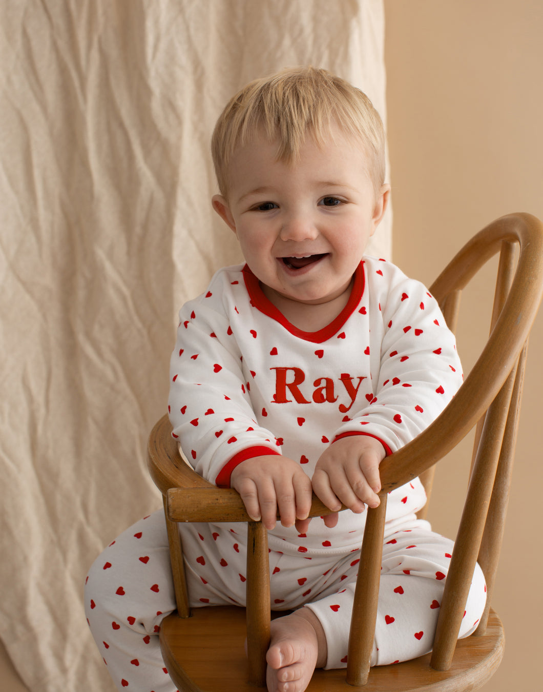 Personalised Embroidered Love Pyjamas