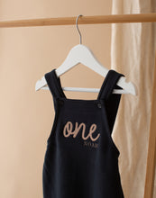 Load image into Gallery viewer, Personalised Birthday Overalls - Black
